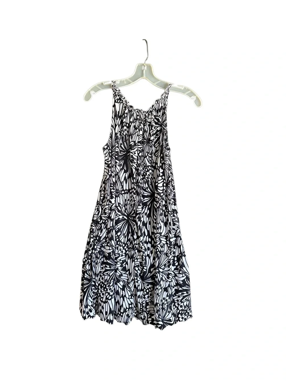Morgan Taylor Intimates Black& White Floral Print Sleeveless Nightgown. Large